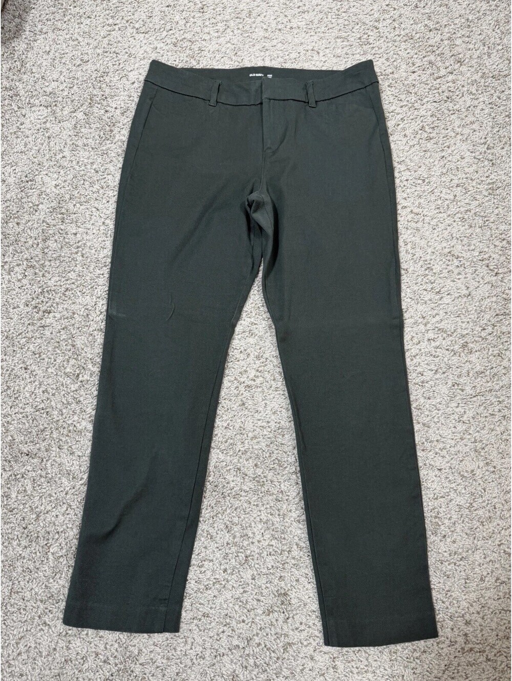 Old Navy Pixie Ankle Pants Women's 10 Dark Forest Green Stretch Trousers Fall